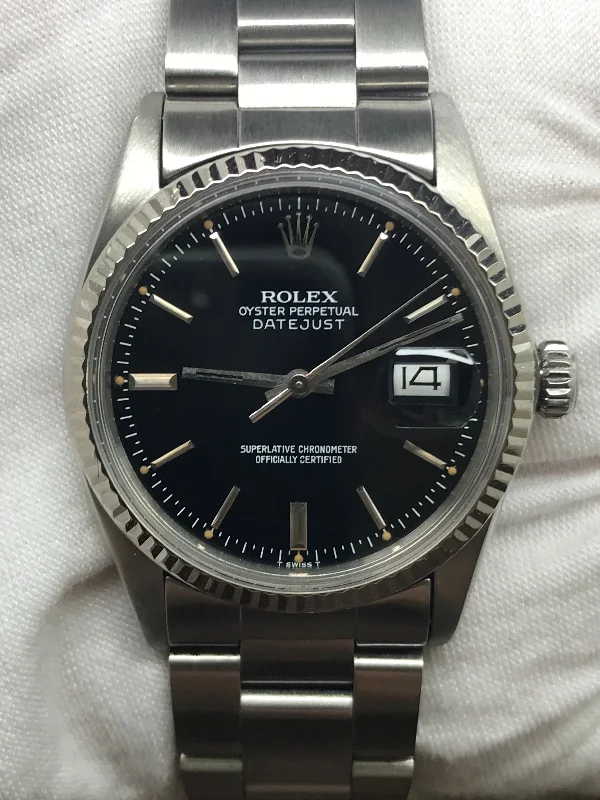 Rolex Datejust 36mm 16014 Black Tritium Dial Automatic Watch