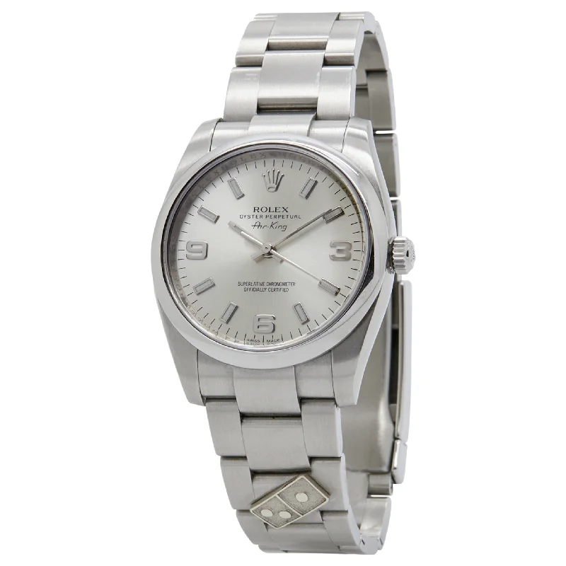 Rolex Oyster Perpetual 114200 Silver-tone Dial Automatic Watch