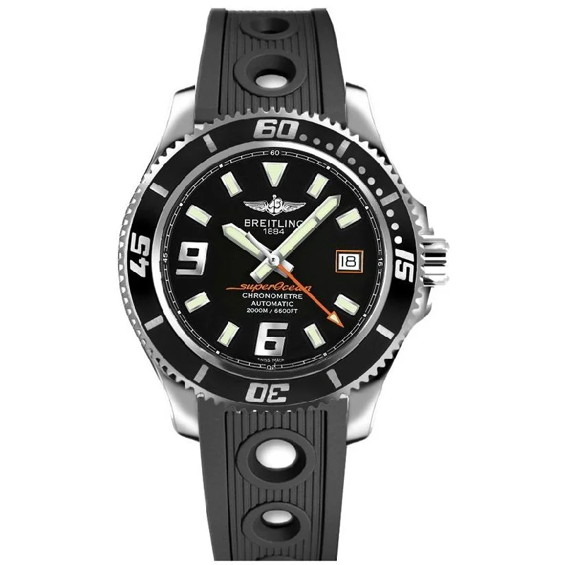 Breitling Men's A17391A8-BA80-200S Superocean 44 Black Rubber Watch