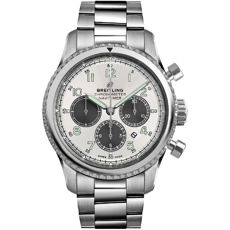 Breitling Men's AB01171A-G839-188A Navitimer 8 Chronograph Stainless Steel Watch