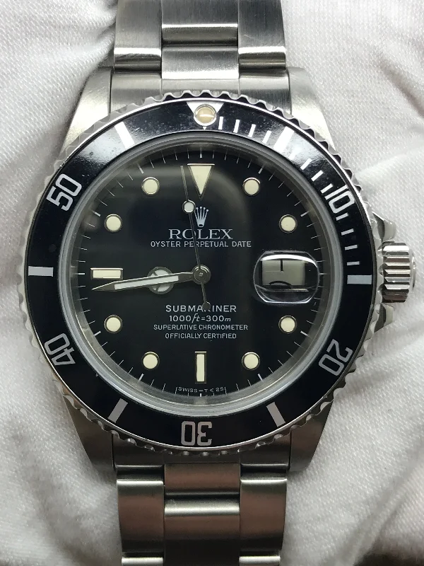 Rolex Submariner 16800 Black Dial Automatic Men's Watch