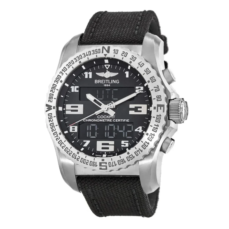 Breitling Men's EB501022-BD40-100W Cockpit  Grey Canvas Watch