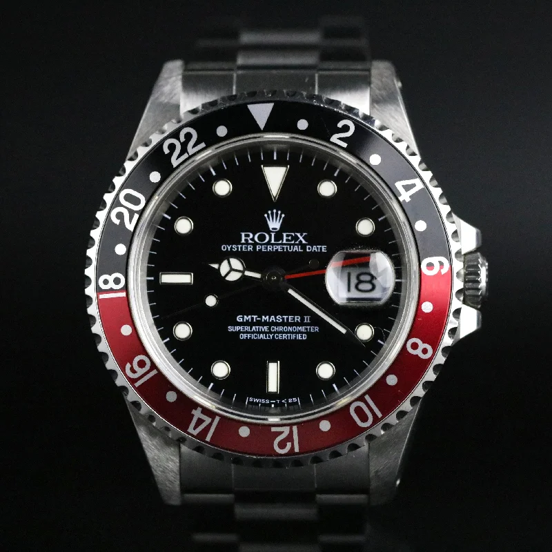 1996 Rolex 16710 GMT-MASTER II Coke with Box & Papers