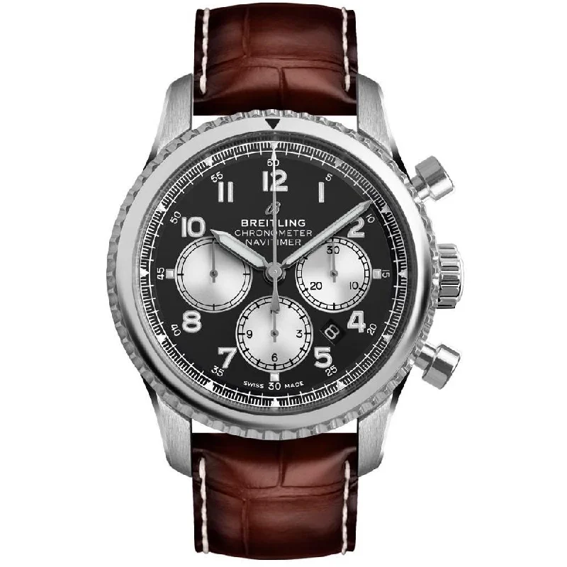 Breitling Men's AB011713-BG65-1009P Navitimer 8 Chronograph Brown Leather Watch