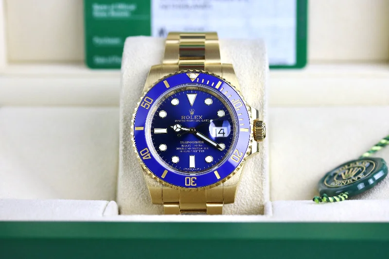 2019 Rolex 116618LB Submariner 40mm 18K Yellow Gold with Box & Papers