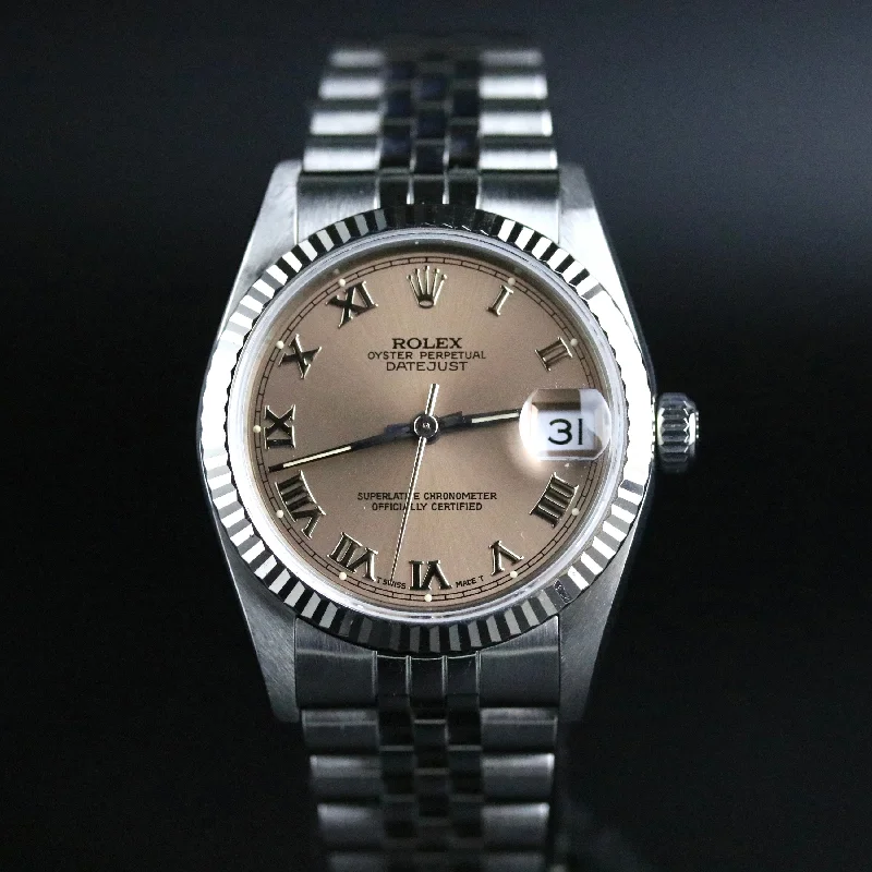 1993 Rolex 68274 Datejust 31mm Pink Roman Dial