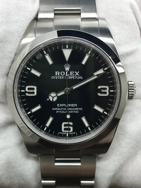 Rolex Explorer 214270 Lume Black Dial Automatic Watch