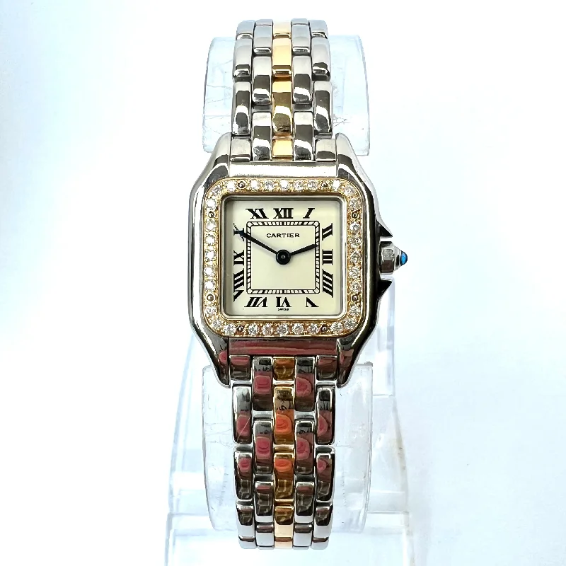 CARTIER PANTHERE Quartz 23mm 1 Row Gold 0.32TCW DIAMOND Watch