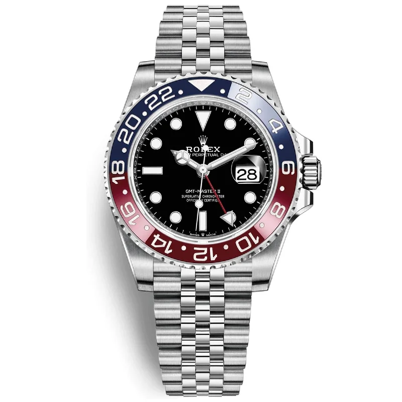 Replica Rolex GMT Master - Silver/Red/Blue (PEPSI)