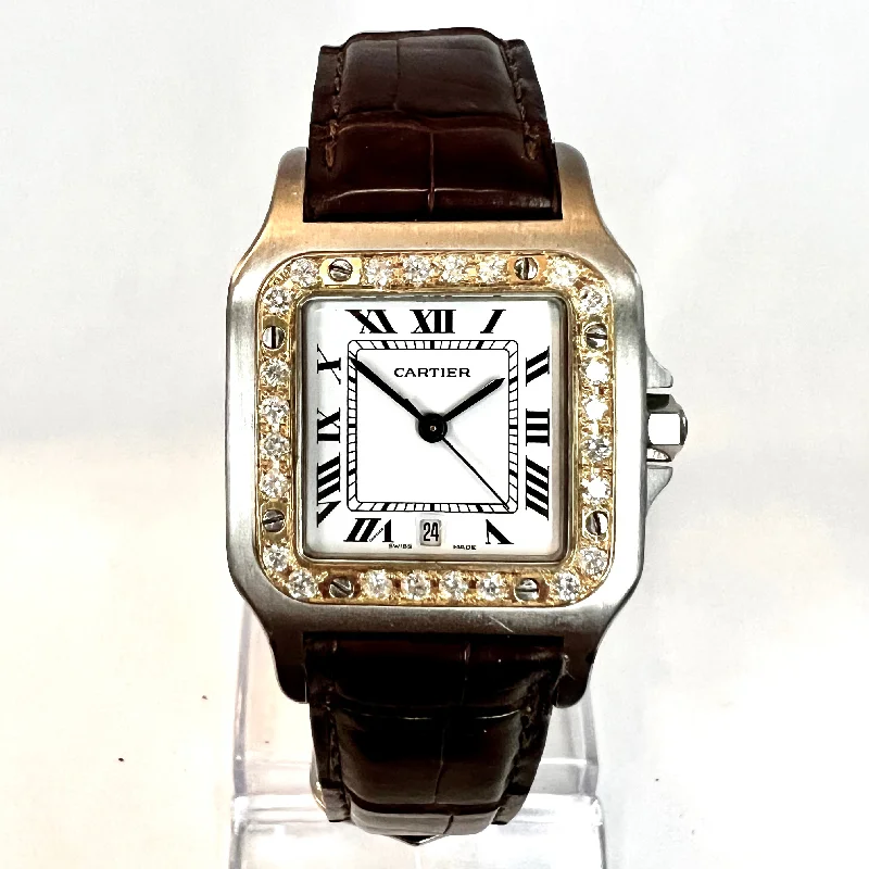 CARTIER SANTOS GALBEE 29mm Quartz 2 Tone 0.85TCW Diamond Watch