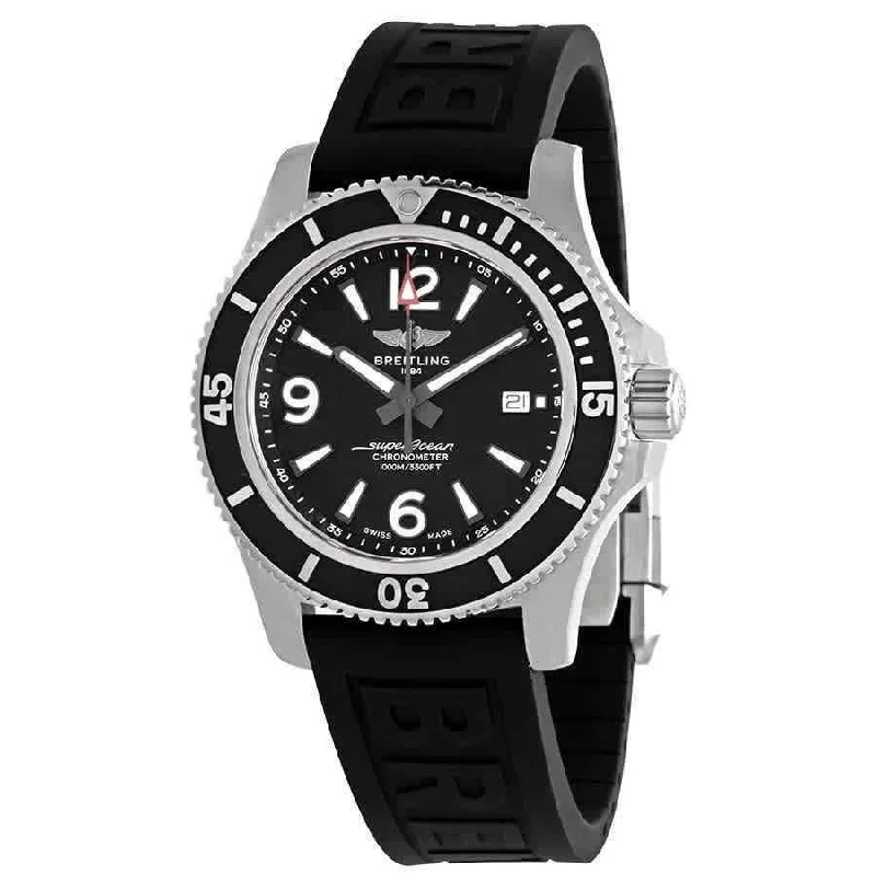 Breitling Men's A17367D71B1S2 Superocean 44 Black Rubber Diver Pro III Watch