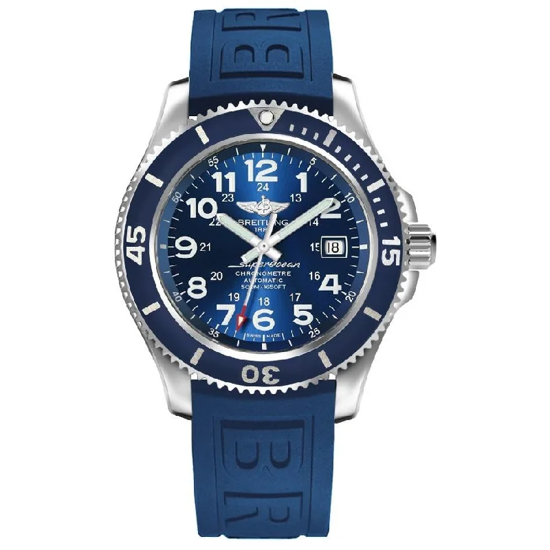 Breitling Men's A17365D1-C915-149S Superocean II Blue Rubber Diver Pro III Watch