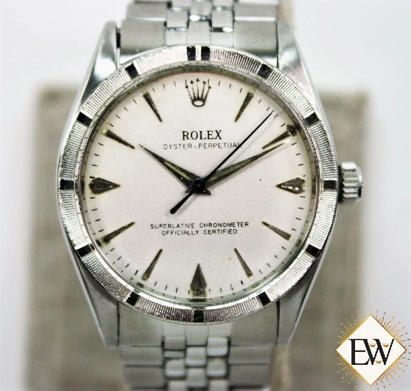 Serviced Vintage Steel Turned Bezel Rolex Oyster Perpetual Ref 6569 Jubilee Band