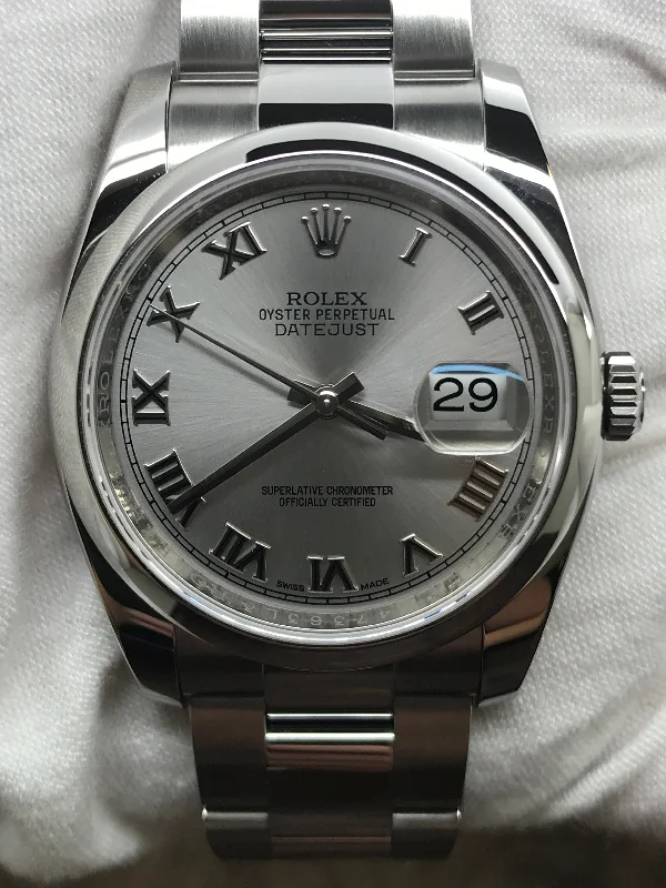 Rolex Datejust 36mm 116200 Rhodium Dial Automatic Watch