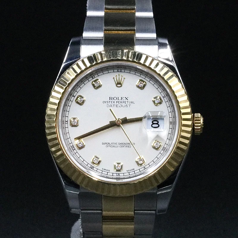 2014 Rolex 116333 Datejust 41mm Original Diamond Dial with Box & Papers