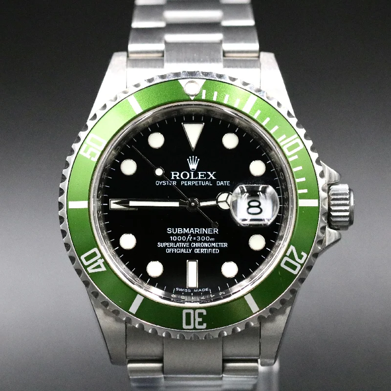 2007 Rolex 16610LV Submariner "Kermit" with Box & Papers