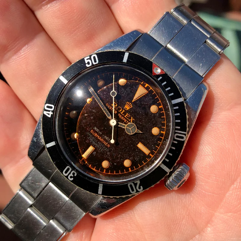 1958 Rolex Submariner 6538 Big Crown James Bond Four Line Tropical Dial Oyster Perpetual Wristwatch One Family Owned