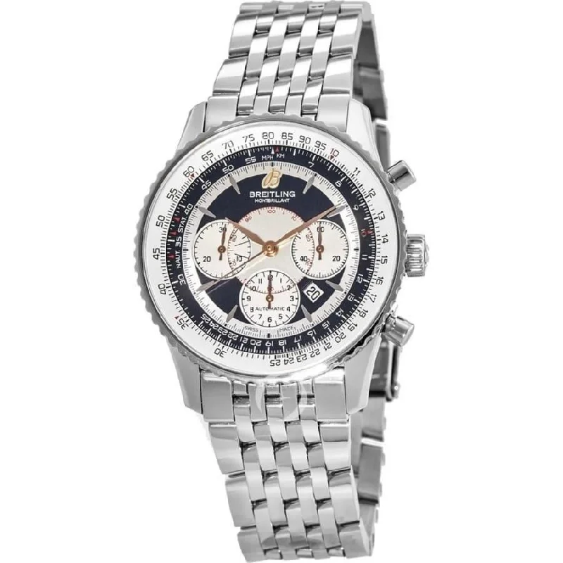 Breitling Men's A4137012-B986-444A Montbrillant 38 Chronograph Stainless Steel Watch