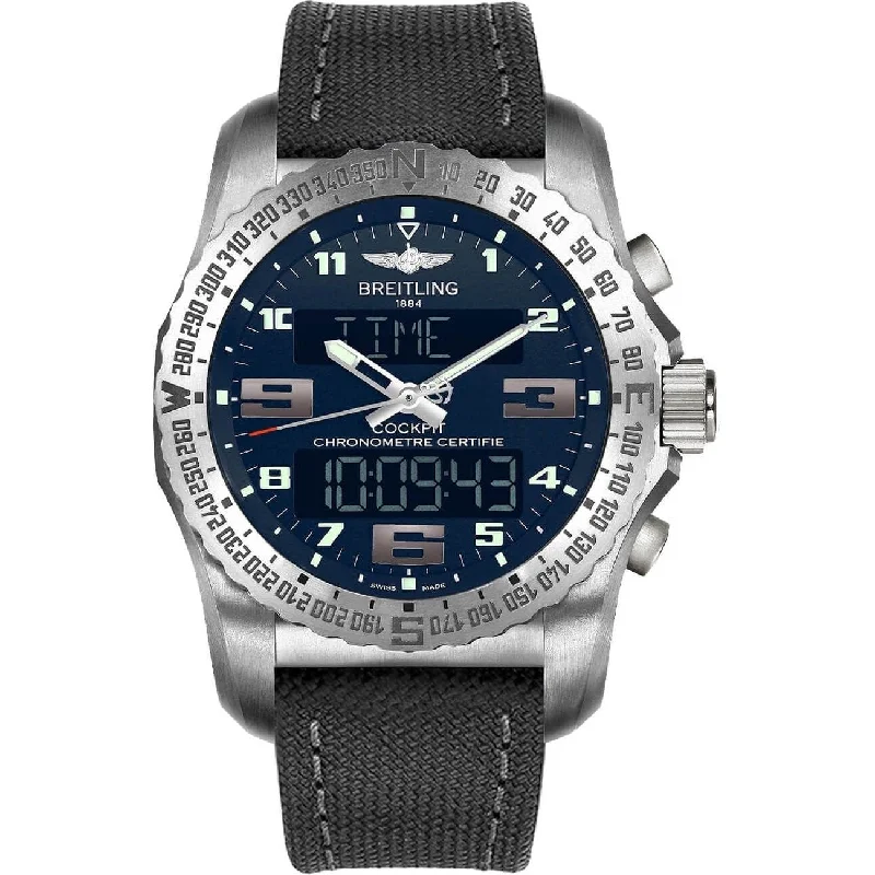 Breitling Men's EB501019-C904-100W Cockpit  Grey Canvas Watch