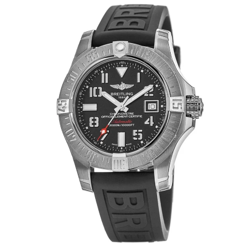 Breitling Men's A1733110-BC31-152S Avenger II Seawolf Black Rubber Diver Pro III Watch