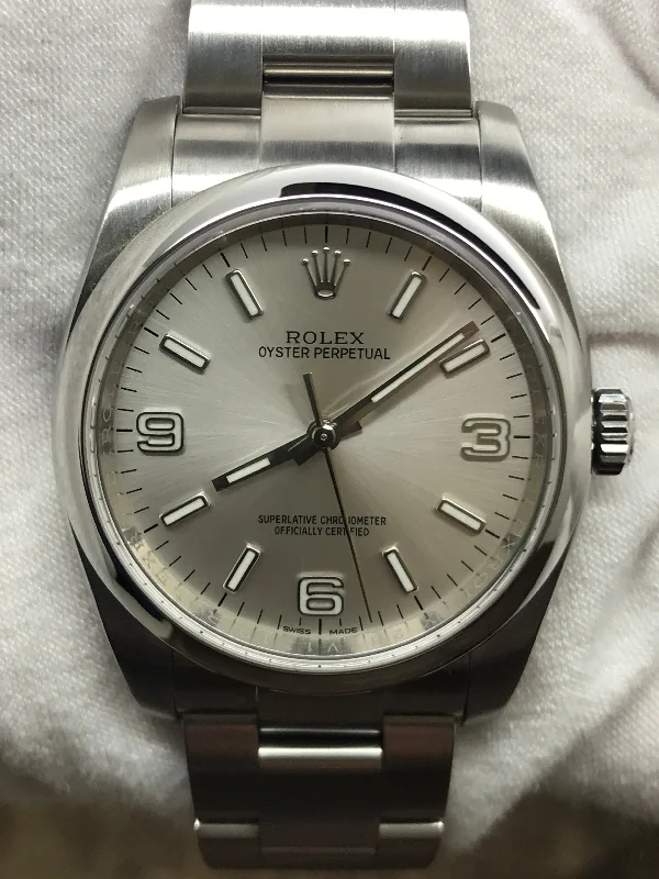 Rolex Oyster Perpetual 36mm 116000 Silver-tone Dial Automatic Watch