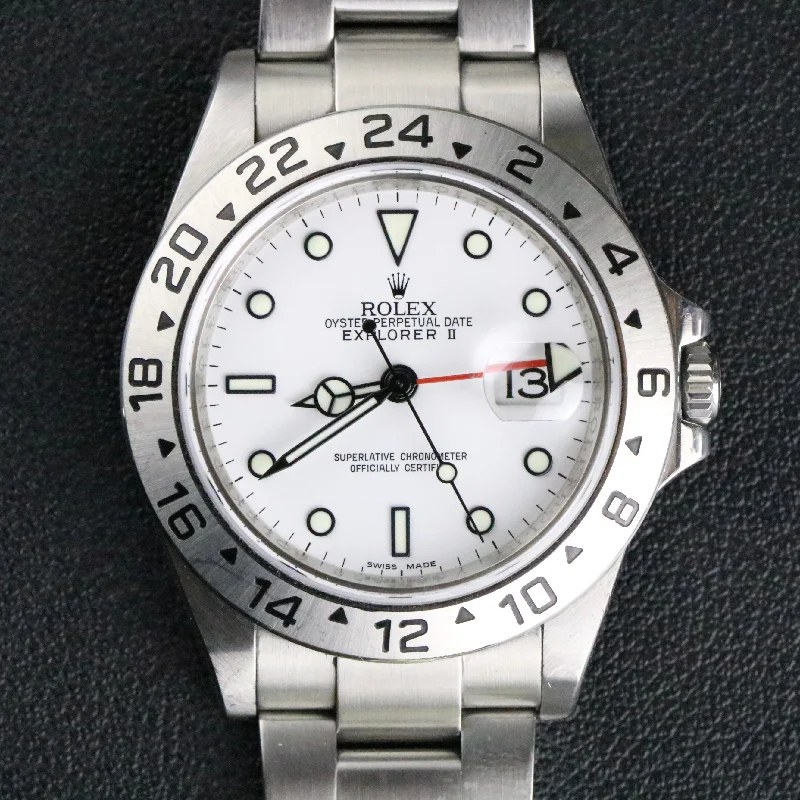 2008 Rolex 16570 Explorer Ⅱ Polar No Holes Inner Bezel Engraved