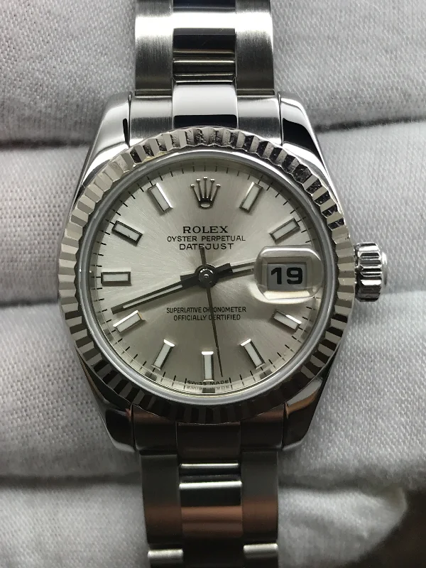 Rolex Datejust 26mm 179174 Silver Dial Automatic Women's Watch