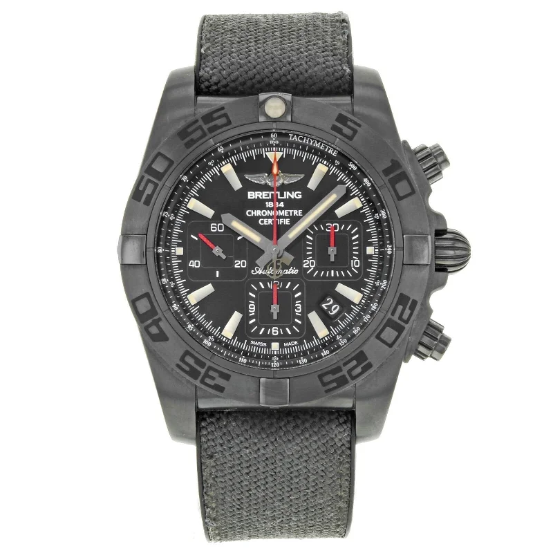 Breitling Men's MB0111C3-BE35-253S Chronomat 44 Chronograph Grey Canvas and Rubber Watch