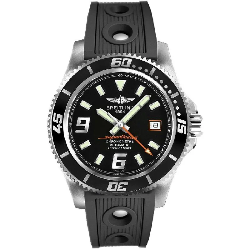 Breitling Men's A1739102-BA80-200S Superocean 44 Black Rubber Watch