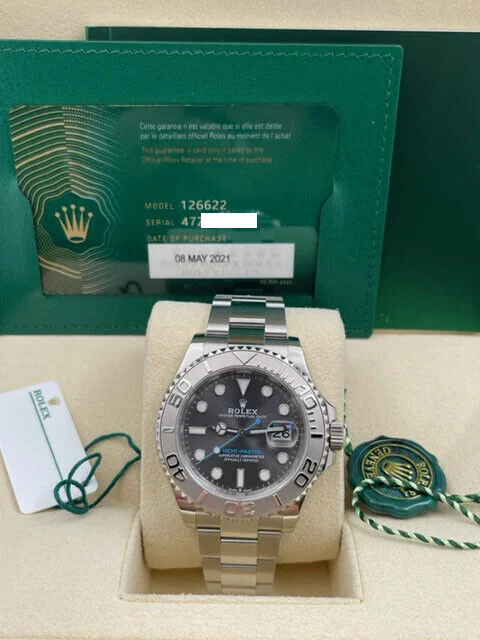 Rolex Yacht Master 126622 Rhodium Dial Platinum Stainless Steel Box Paper 2021