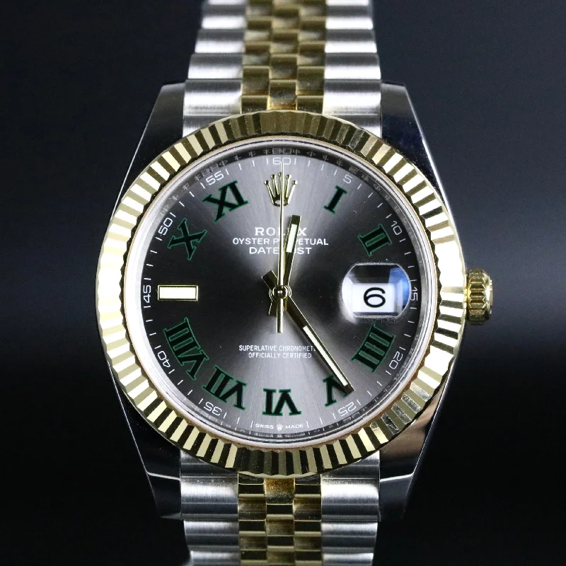 2021 Rolex 126333 Datejust 41mm Wimbledon Dial with Box & Papers