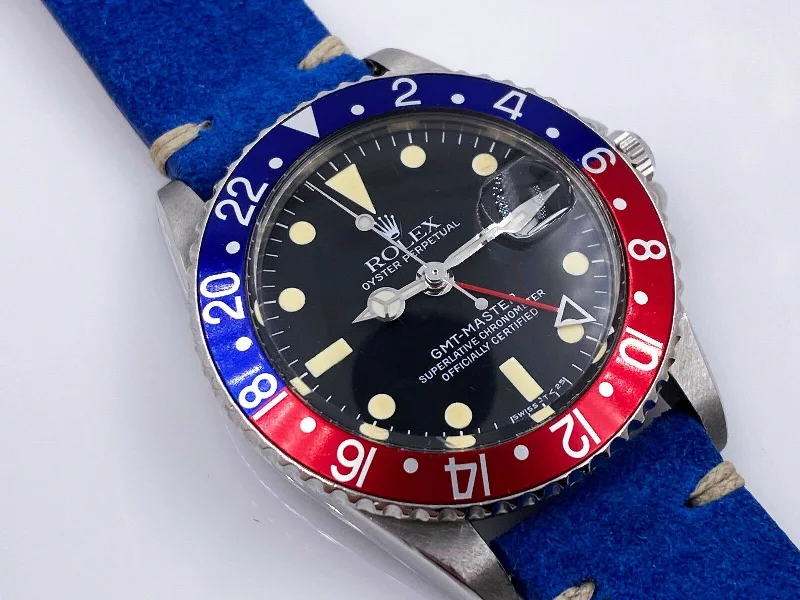 VINTAGE Rolex GMT Master 1675 Pepsi Red and Blue Stainless Steel 1960