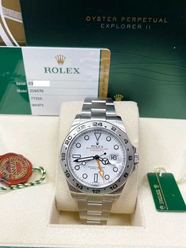 Rolex Explorer II White Dial 216570 Stainless Steel Box Paper