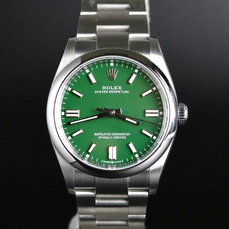 MINT 2022 Rolex 126000 Oyster Perpetual 36mm Green Dial with Box & Papers