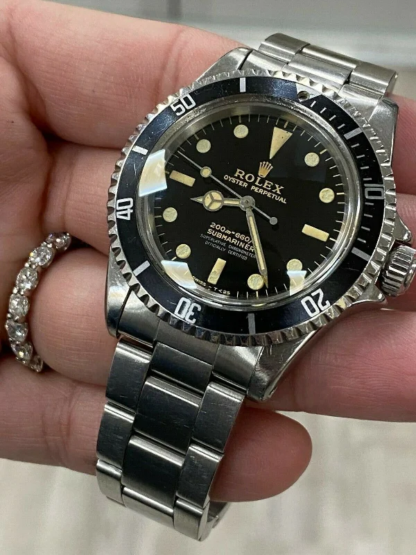 VINTAGE Rolex Submariner 5512 Stainless Steel Black Dial 1964 Glossy Gilt Dial