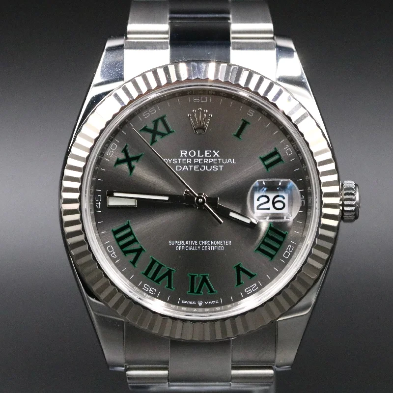 2021 Rolex 126334 Datejust 41 Wimbledon Dial Box & Papers