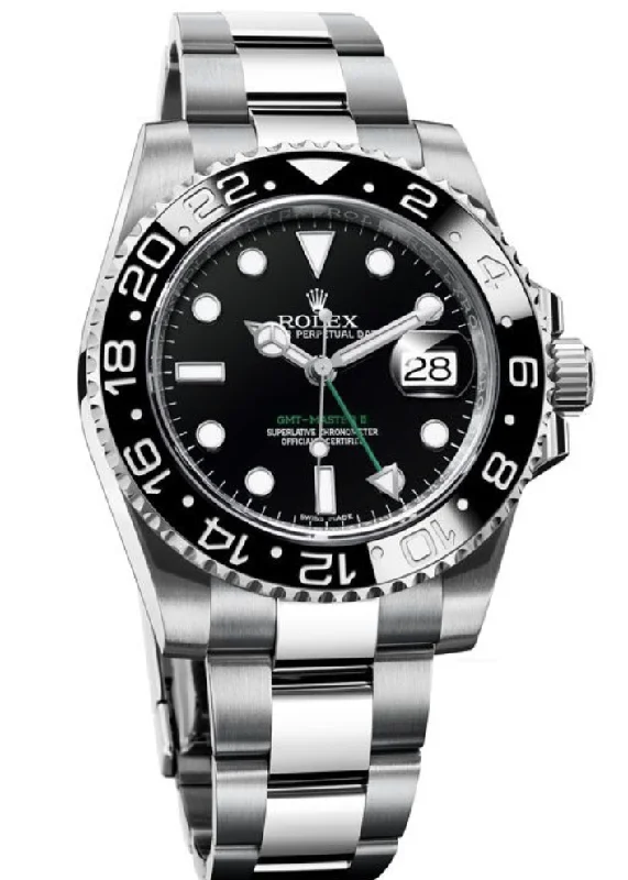 Replica Rolex GMT Master 2 - Silver/Black