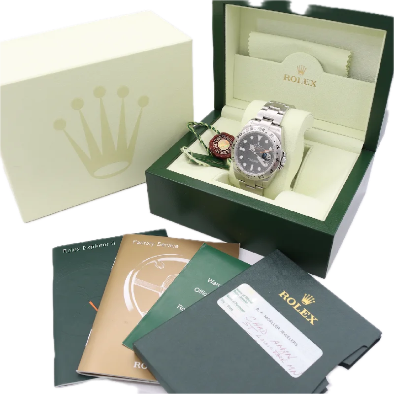 2010 Rolex 216570 Explorer 2 Men's Automatic Wristwatch Swiss SteelFull Kit