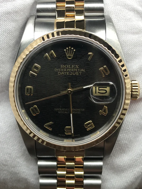 Rolex Datejust 36mm 16233 Dark Brown Dial Automatic Watch