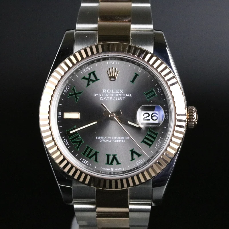 2022 Rolex 126331 Datejust 41mm Wimbledon with Box & Papers