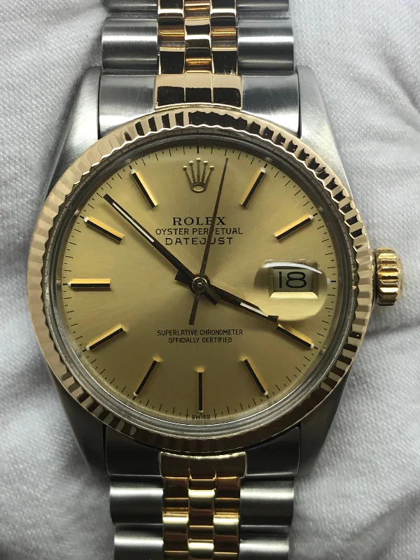 Rolex Datejust 36mm 16013 Champagne Dial Automatic Watch