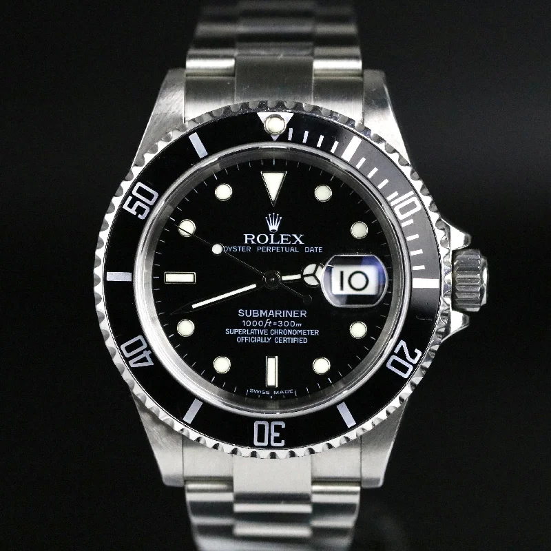 2006 Rolex 16610 Submariner No Holes Case with RSC