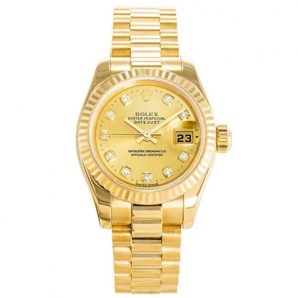 Replica  Rolex Datejust Gold Ladies 179178