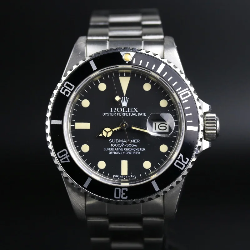 1983 Rolex 16800 Submariner Matte Dial Complete Set