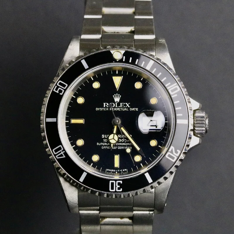 1989 Rolex 16610 Submariner with Holes Case Nice Patina