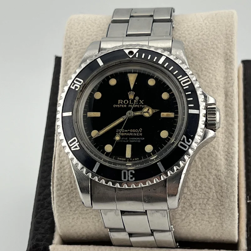 Vintage Rolex Submariner 5512 Black GILT SPIDER DIAL Stainless 40mm