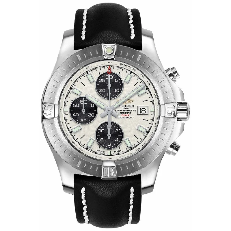 Breitling Men's A1338811-G804-436X Colt Chronograph Black Leather Watch