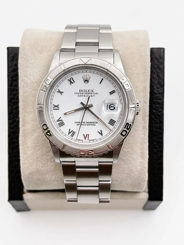 Rolex 16264 Datejust  White Dial Thunderbird Stainless Steel