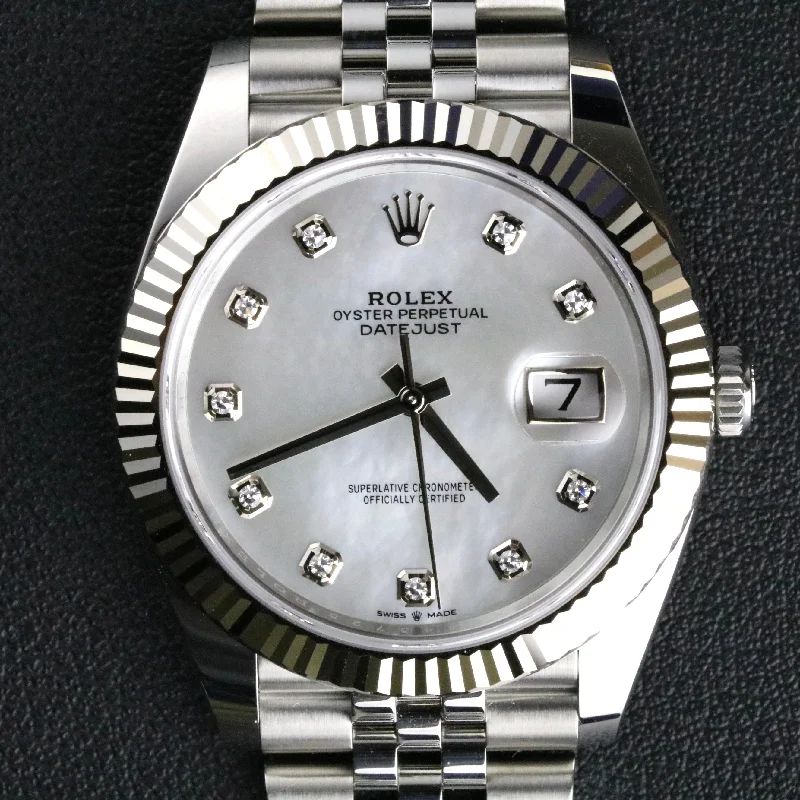 2022 Rolex 126334 Datejust 41 MOP Diamond Dial