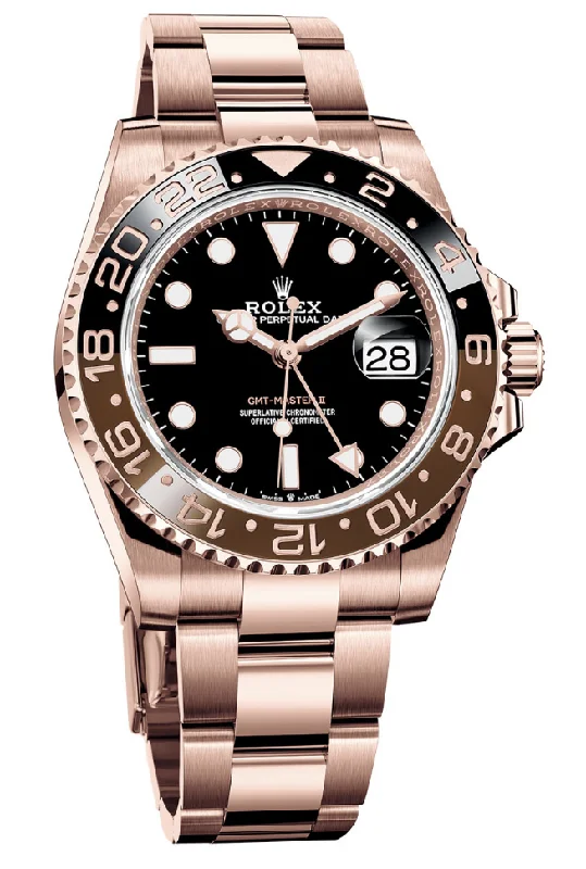 Replica Rolex GMT Master 2 - Rose Gold/Black